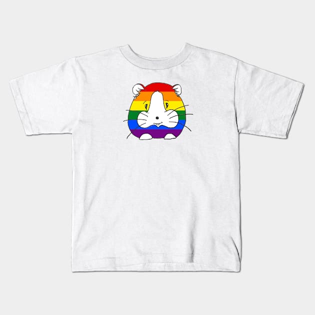 Gay Pride Guinea Pig Kids T-Shirt by Warehouse RoyGBiv